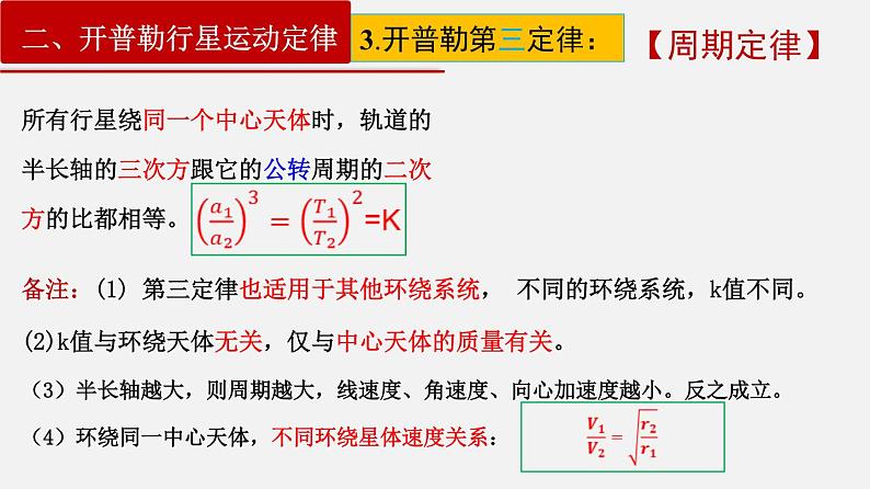 2022-2023年人教版(2019)新教材高中物理必修2 第7章万有引力与宇宙航行7-1行星的运动课件第7页