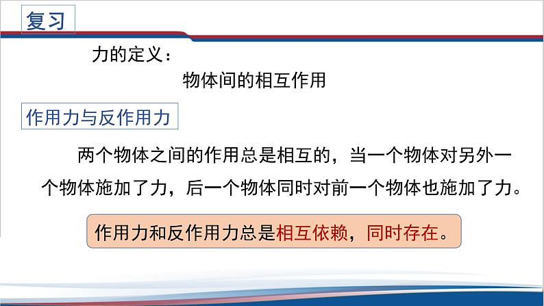 2022-2023年人教版(2019)新教材高中物理必修1 第3章相互作用__力3-3牛顿第三定律课件(1)第2页