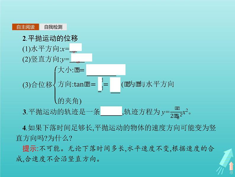 2022-2023年沪科版高中物理必修2 第1章怎样研究抛体运动1-2研究平抛运动的规律课件第5页