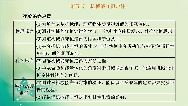 2022-2023年粤教版(2019)新教材高中物理必修2 第4章机械能及其守恒定律4-5机械能守恒定律课件第1页