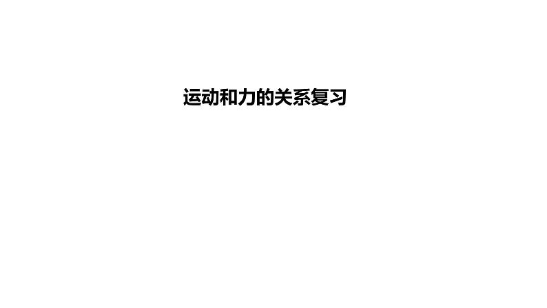 2022-2023年人教版(2019)新教材高中物理必修1 第4章运动和力的关系复习课件第1页