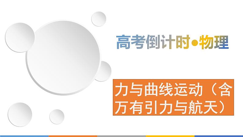 2022-2023年高考物理三轮复习 力与曲线运动（含万有引力与航天）课件第1页