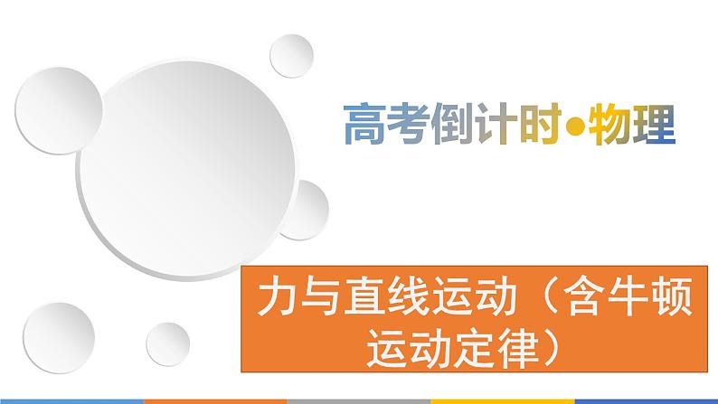 2022-2023年高考物理三轮复习 力与直线运动（含牛顿运动定律）课件第1页