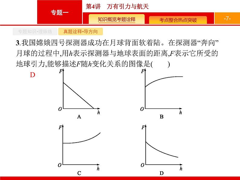 2022-2023年高考物理二轮复习 第4讲万有引力与航天 课件第7页