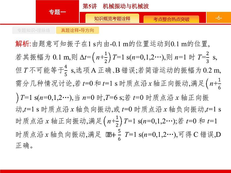 2022-2023年高考物理二轮复习 第5讲机械振动与机械波 课件06