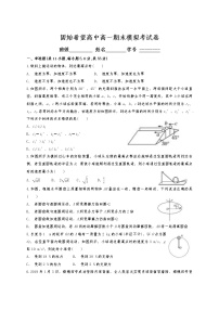 河南省信阳市固始县希望高级中学2021-2022学年高一下学期期末模拟考试物理试题（含答案）