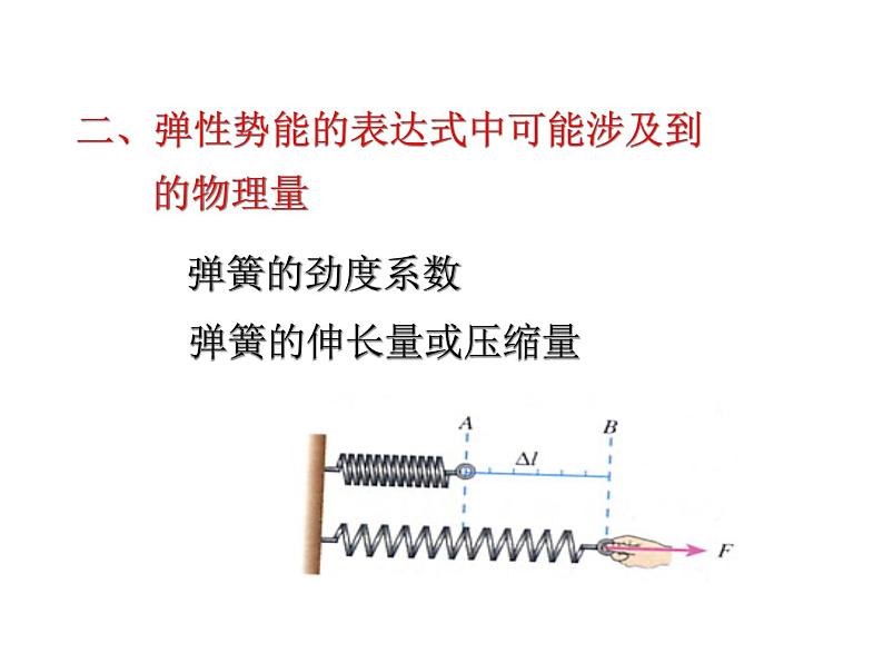 2022-2023年人教版高中物理必修2 第7章机械能守恒定律7-5探究弹性势能的表达式课件(2)07