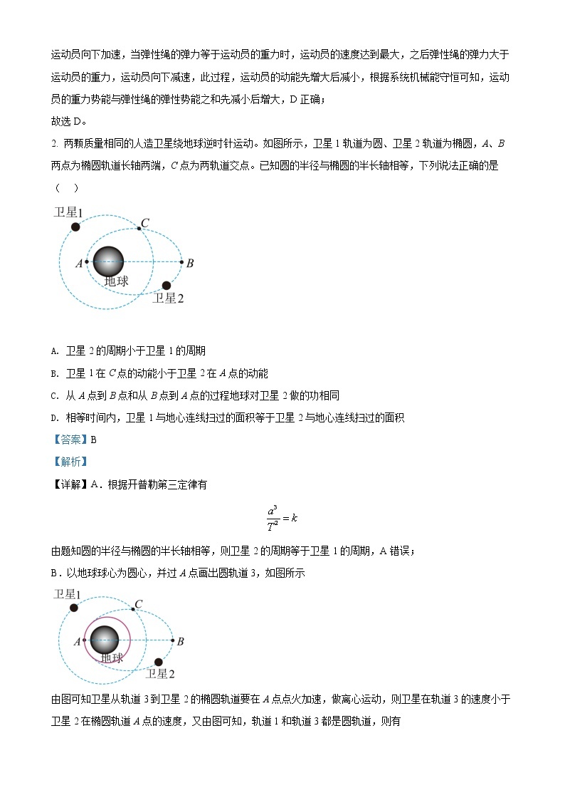 2022武汉华中师范大学第一附中高一下学期5月物理试题（含答案）02