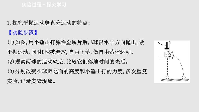 2022-2023年人教版(2019)新教材高中物理必修2 第6章抛体运动5-3实验：探究平抛运动的特点课件第5页