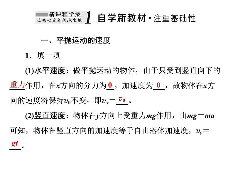 2022-2023年人教版(2019)新教材高中物理必修2 第5章抛体运动5-4抛体运动的规律课件(2)02