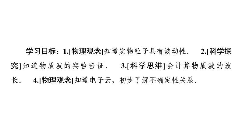 2022-2023年鲁科版(2019)新教材高中物理选择性必修3 第6章波粒二象性6-3实物粒子的波粒二象性课件第2页