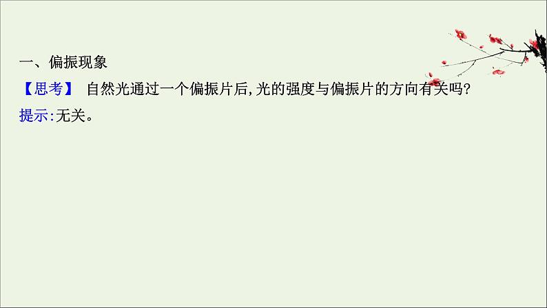 2022-2023年鲁科版(2019)新教材高中物理选择性必修1 第5章光的干涉、衍射和偏振5-4-5-5光的偏振 激光与全息照相课件第2页