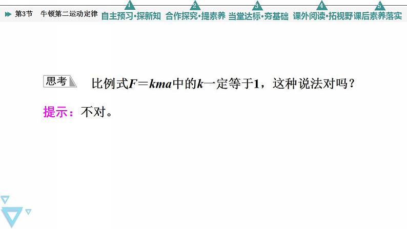 2022-2023年鲁科版(2019)新教材高中物理必修1 第5章牛顿运动定律5-3牛顿第二运动定律课件(2)第7页