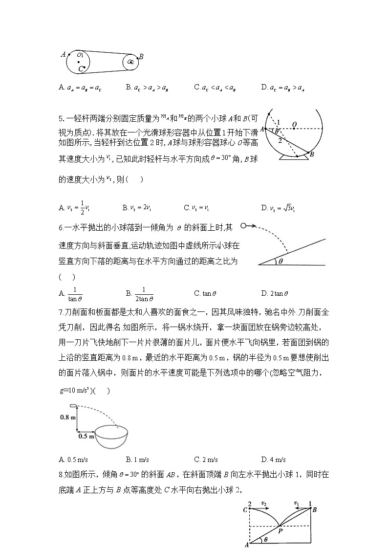 2021信阳商城县上石桥高级中学高一下学期4月月考物理试卷含答案第2页