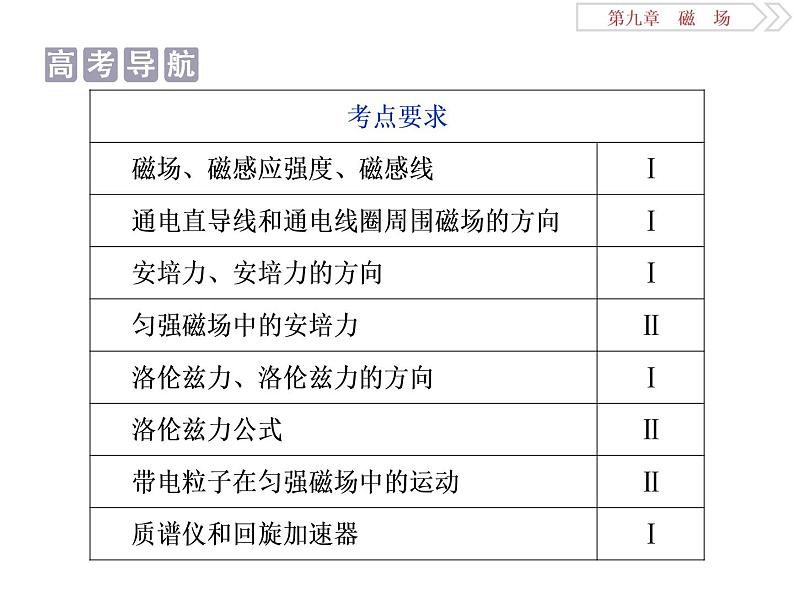 2022-2023年高考物理二轮复习 9-1磁场的描述磁场对电流的作用课件02