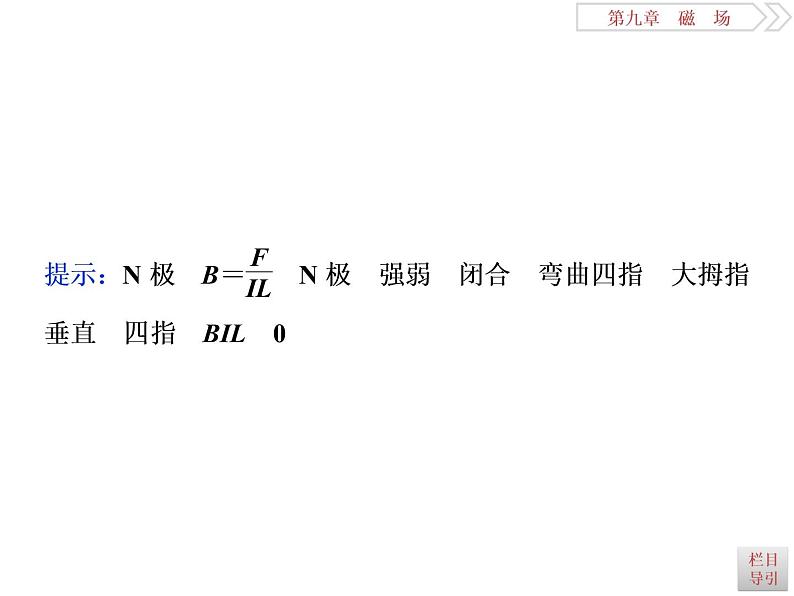 2022-2023年高考物理二轮复习 9-1磁场的描述磁场对电流的作用课件08