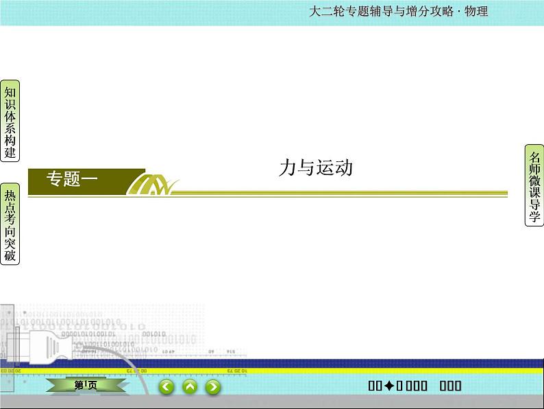 2022-2023年高考物理二轮复习 专题1力与物体的直线运动课件01