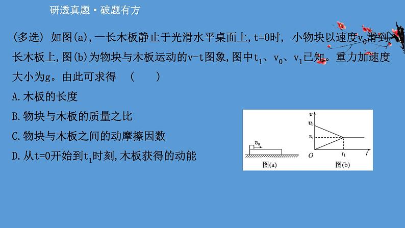 2022-2023年高考物理二轮复习 第2篇必考模型1维度2涉及动量定理和动量守恒定律的板块模型课件02