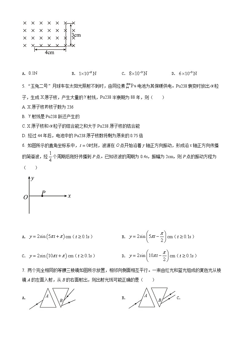 2022江苏省如皋市高三下学期适应性考试（三）物理含答案第2页
