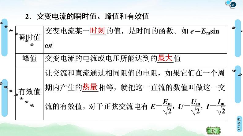 2022-2023年高考物理一轮复习 11-1交变电流的产生及描述课件第8页