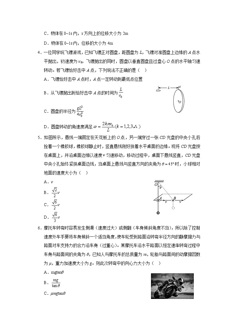 辽宁省沈阳市重点高中2021-2022学年高一下学期4月联考物理试卷第2页