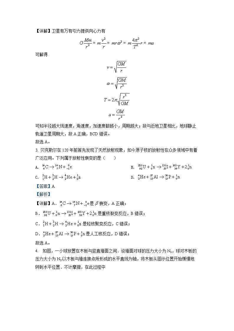 2021-2022学年广东省广州大学附属中学高二（下）5月月考 物理试题 解析版02