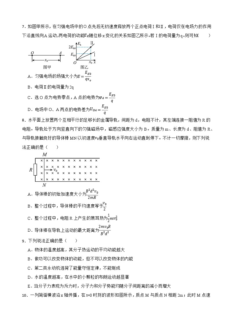 2022届宁夏回族自治区六盘山高级中学高三下学期第二次模拟理综物理试卷（解析版）03