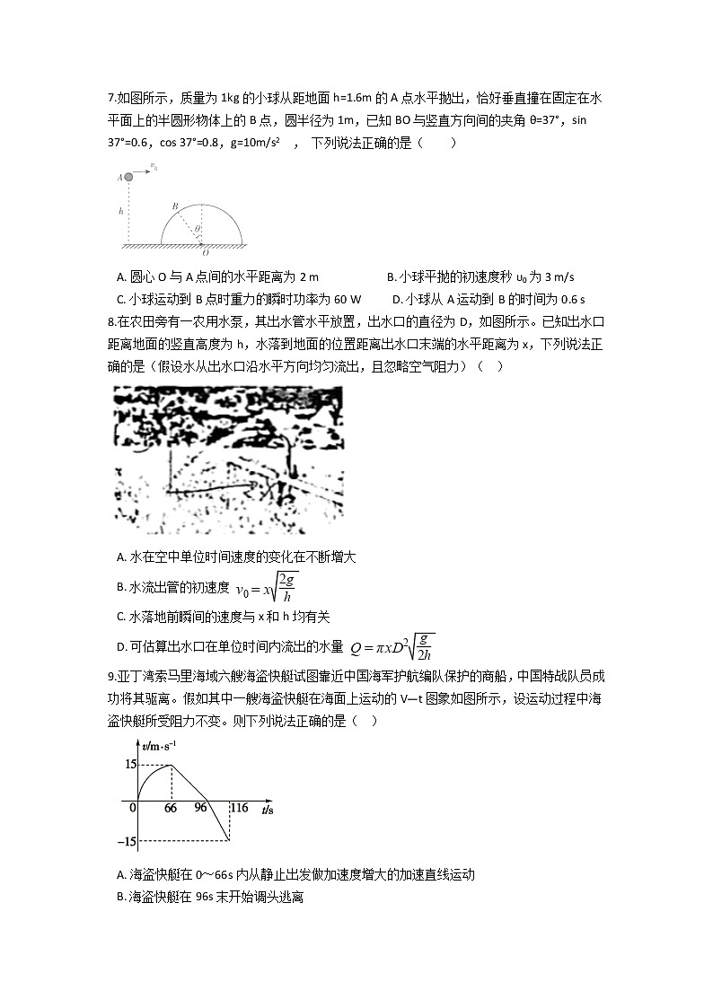 2022河南省渑池高级中学高三上学期9月月考物理试题含答案第3页