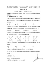 2021楚雄师范学院附中高二上学期期中考试物理试题含答案