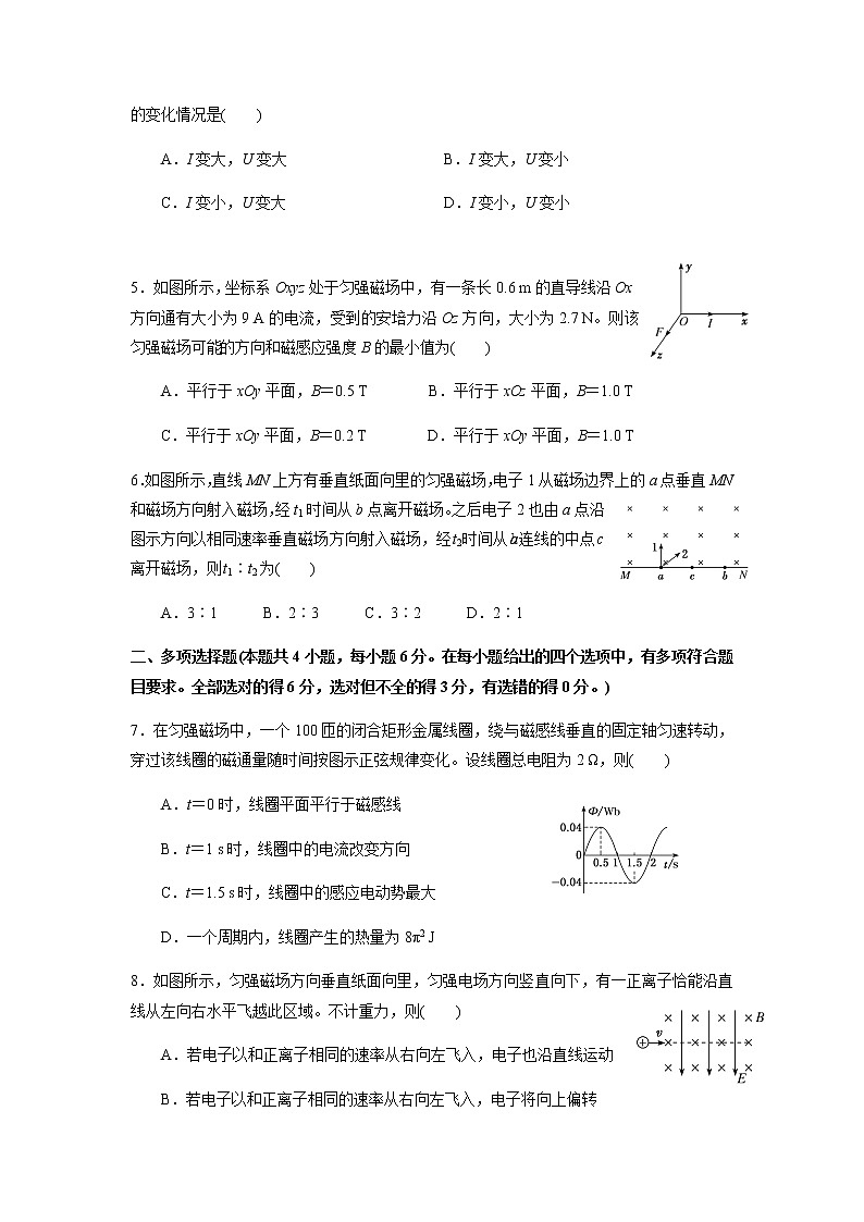 2021河北省正定中学高二上学期期末考试物理试题含答案02