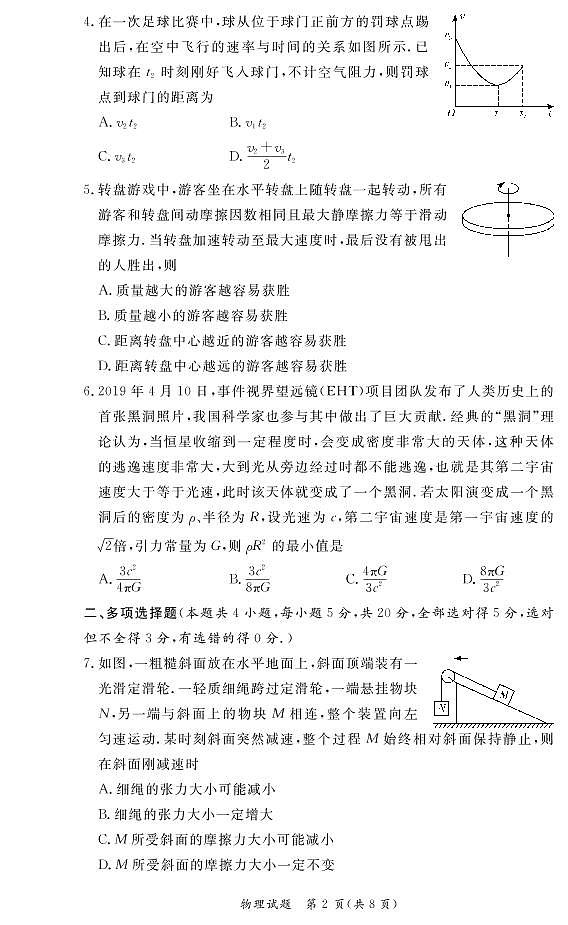 2022广东省顶级名校高二上学期入学考试物理试题PDF版含答案02
