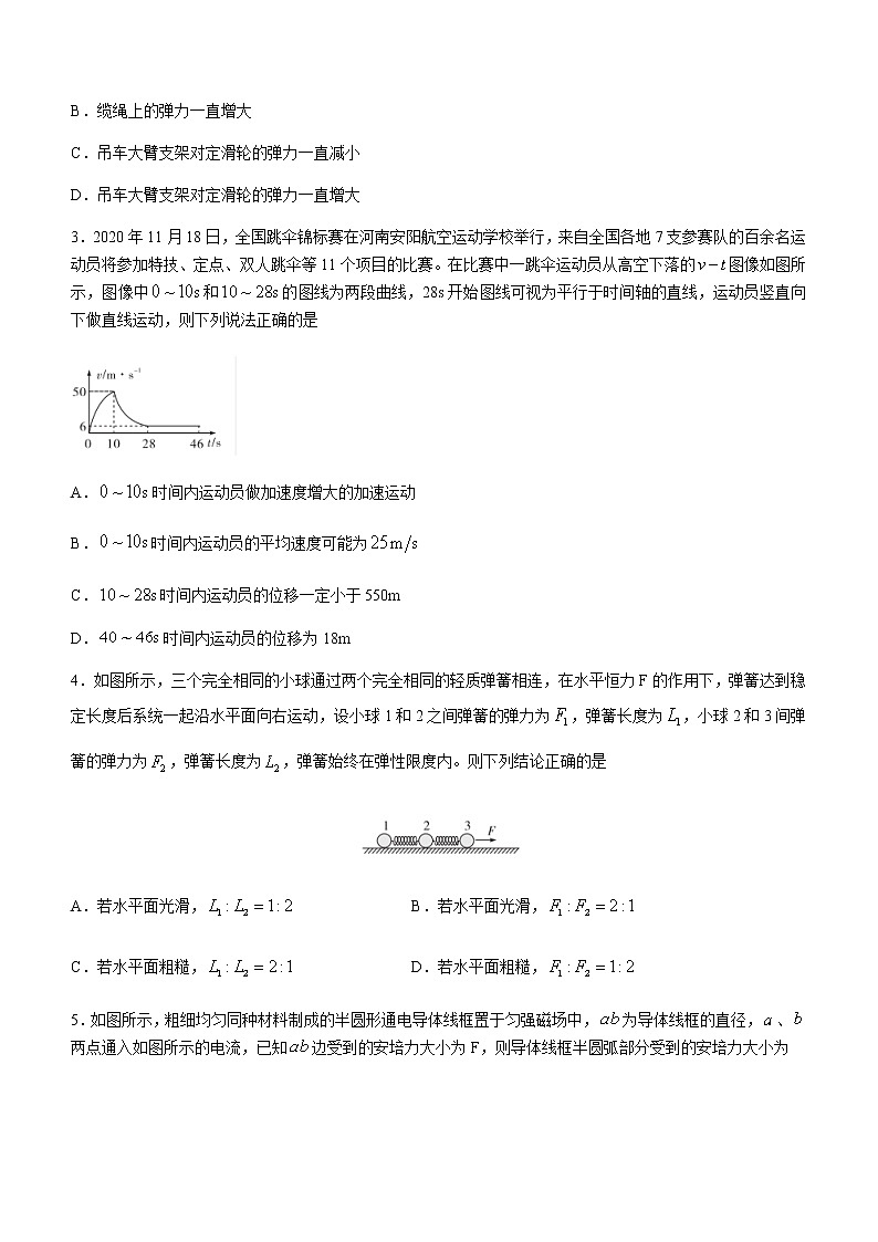 2021湖南省五市十校教研教改共同体高二下学期期末考试物理试题含答案第2页