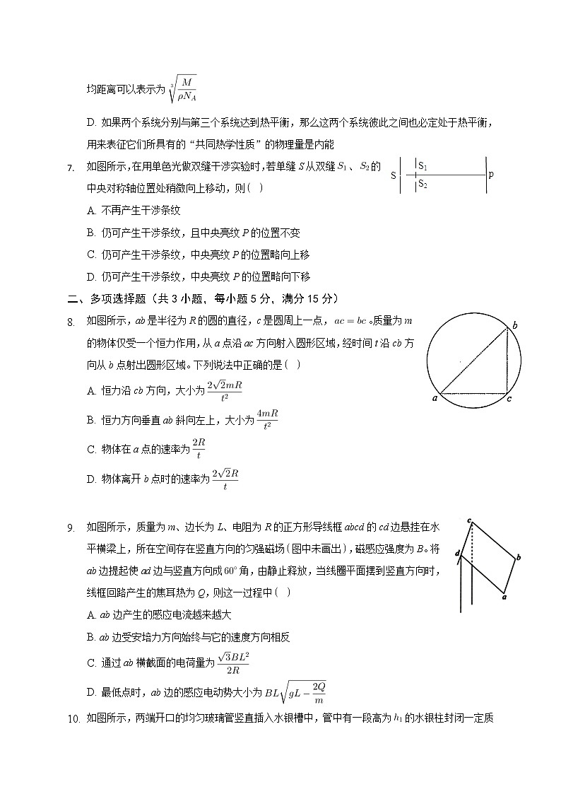 2021重庆市缙云教育联盟高二下学期期末物理试题含答案第3页