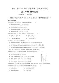 2021肥东县二中高二下学期期末考试物理试题PDF版含答案