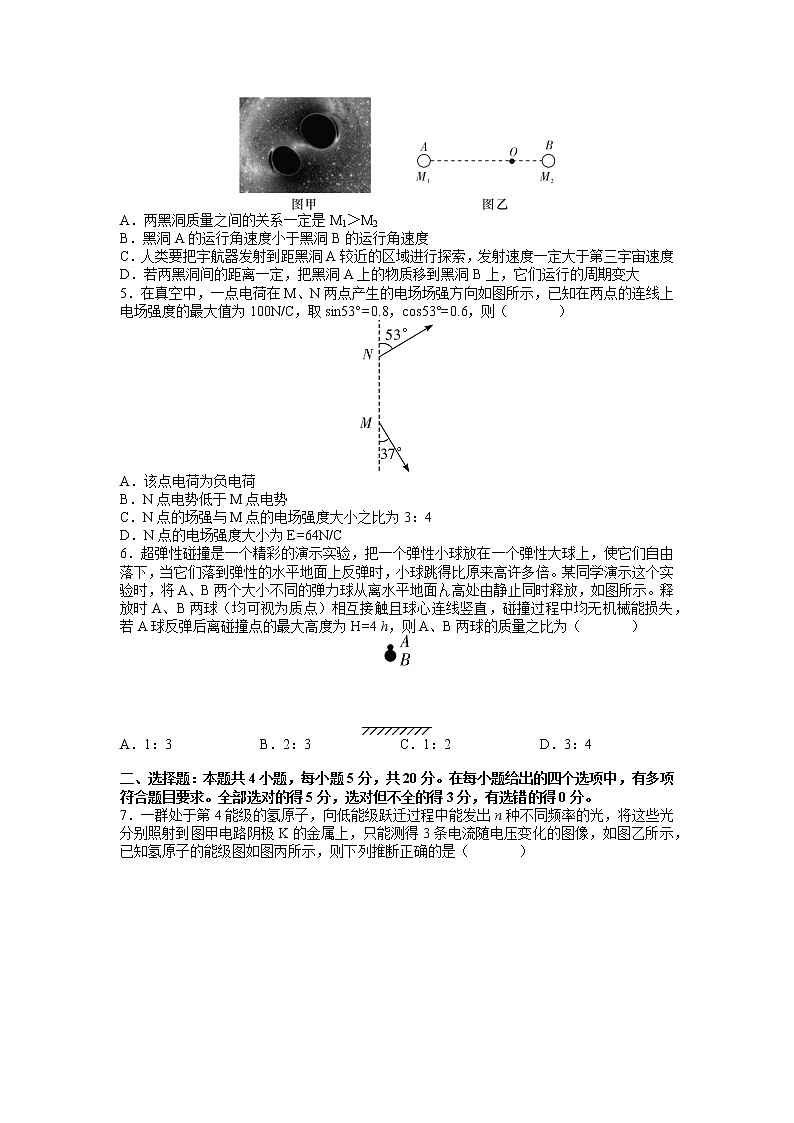 湖南省长沙市长郡中学2022届高三高考二模考试物理试题（word版）第2页