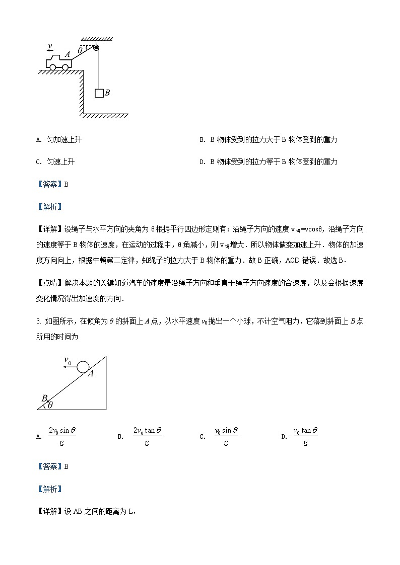 2021-2022学年辽宁省沈阳市回民中学高一（下）期中物理试题含解析第2页