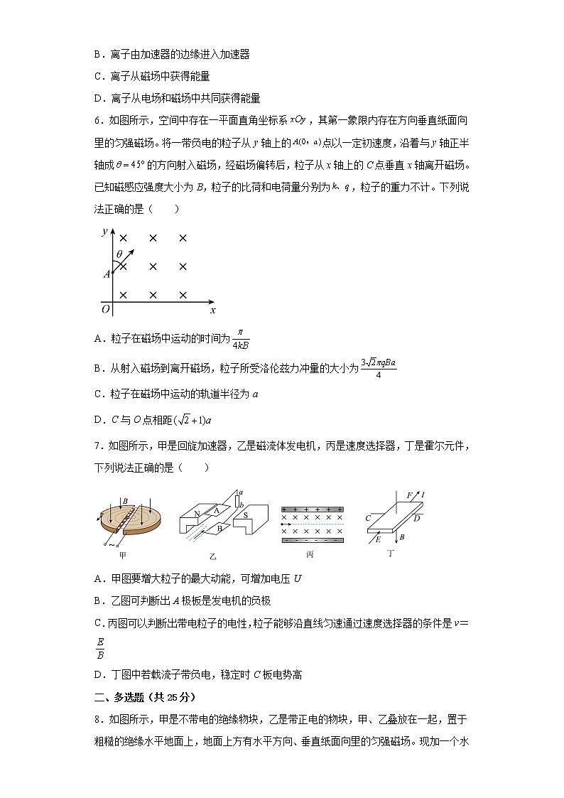 2022—2023学年高二粤教版（2019）选择性必修第二册 第一章 磁场 单元检测卷6（含解析）第3页