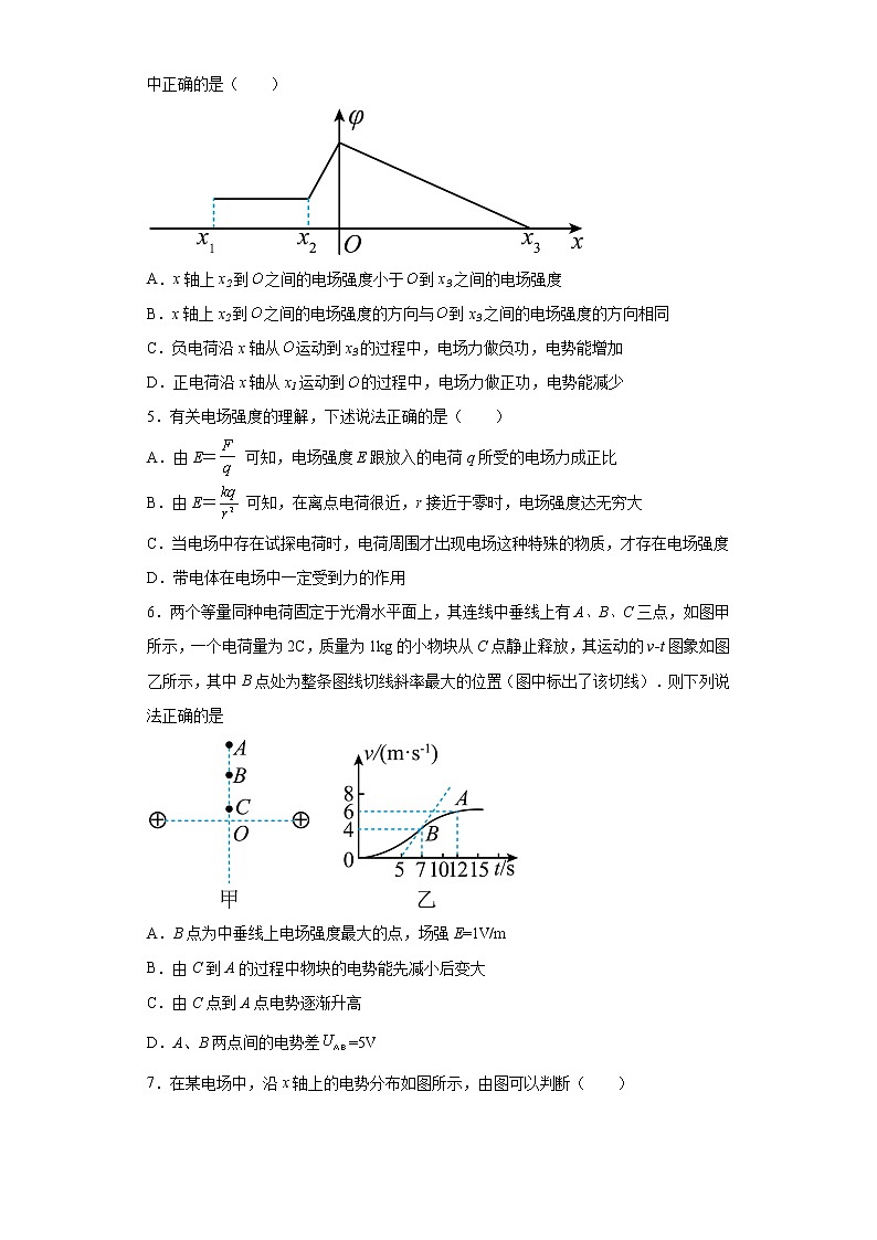 2022—2023学年高二粤教版（2019）必修第三册 第一章 静电场的描述 单元检测卷4（含解析）第2页
