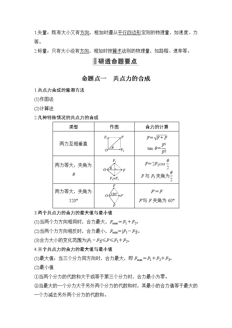 2023届高考物理（新鲁科版）一轮总复习讲义第二章　相互作用03