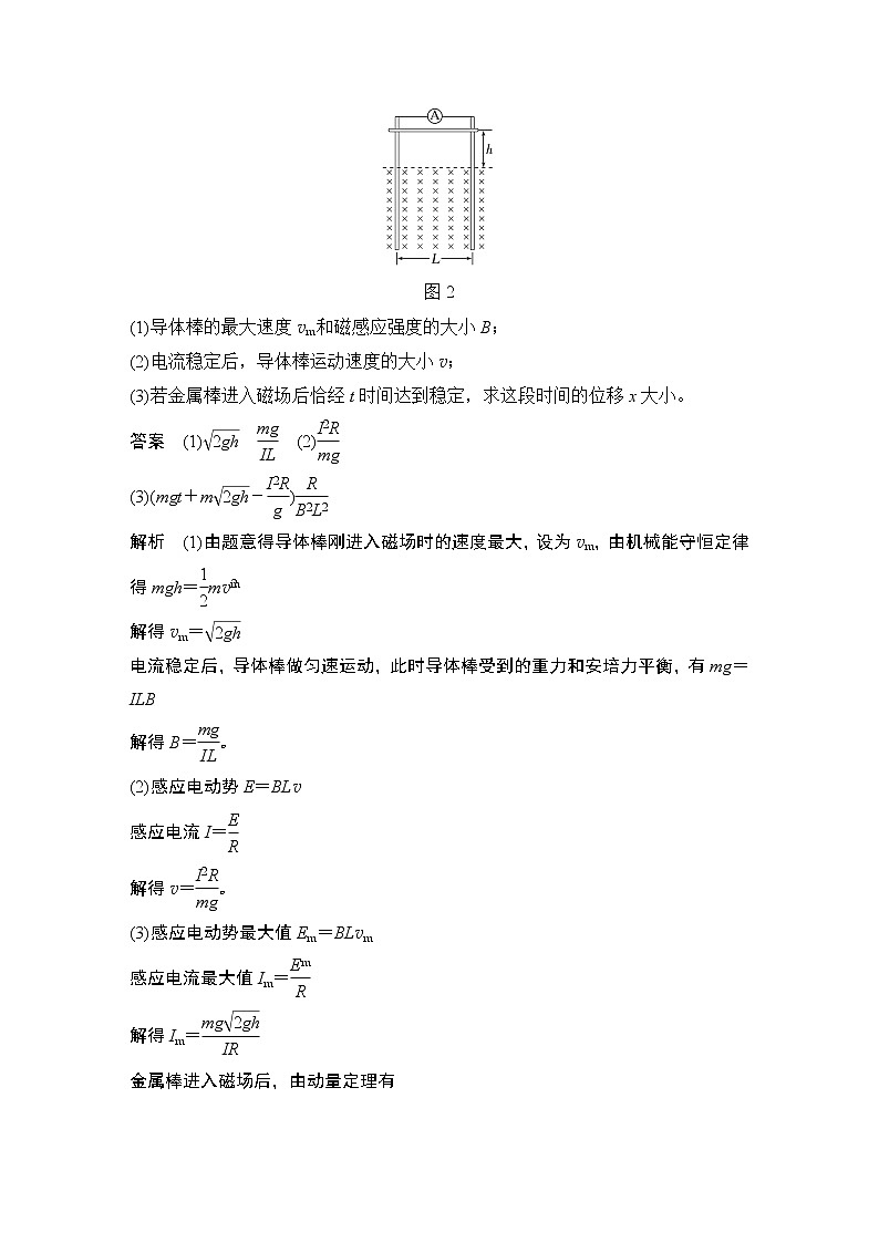2023届高考物理（新粤教版）一轮总复习讲义专题强化十七　动量观点在电磁感应中的应用第3页