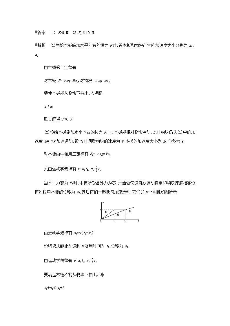 鲁科版高中物理必修第一册第5章牛顿运动定律学法指导课板块传送带等时圆学案03