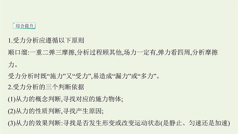 鲁科版高中物理必修第一册第3章相互作用章末总结课件04