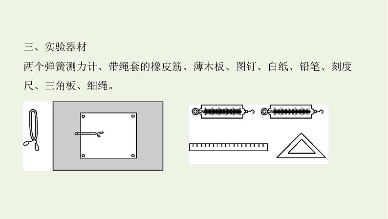 鲁科版高中物理必修第一册第4章力与平衡实验探究两个互成角度的力的合成规律课件第6页