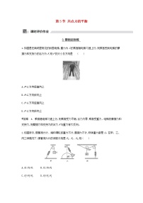 高中物理鲁科版 (2019)必修 第一册第3节 共点力的平衡课堂检测
