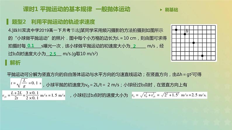 新人教版高中物理必修第二册第五章抛体运动第4节抛体运动的规律课件05