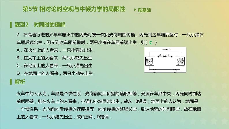 新人教版高中物理必修第二册第七章万有引力与宇宙航行第5节相对论时空观与牛顿力学的局限性课件第3页