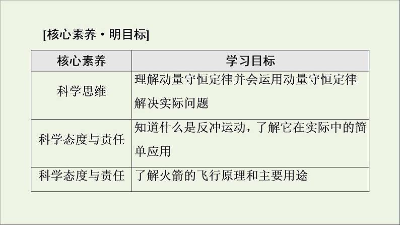 粤教版高中物理选择性必修第一册第1章动量和动量守恒定律第4节动量守恒定律的应用课件02