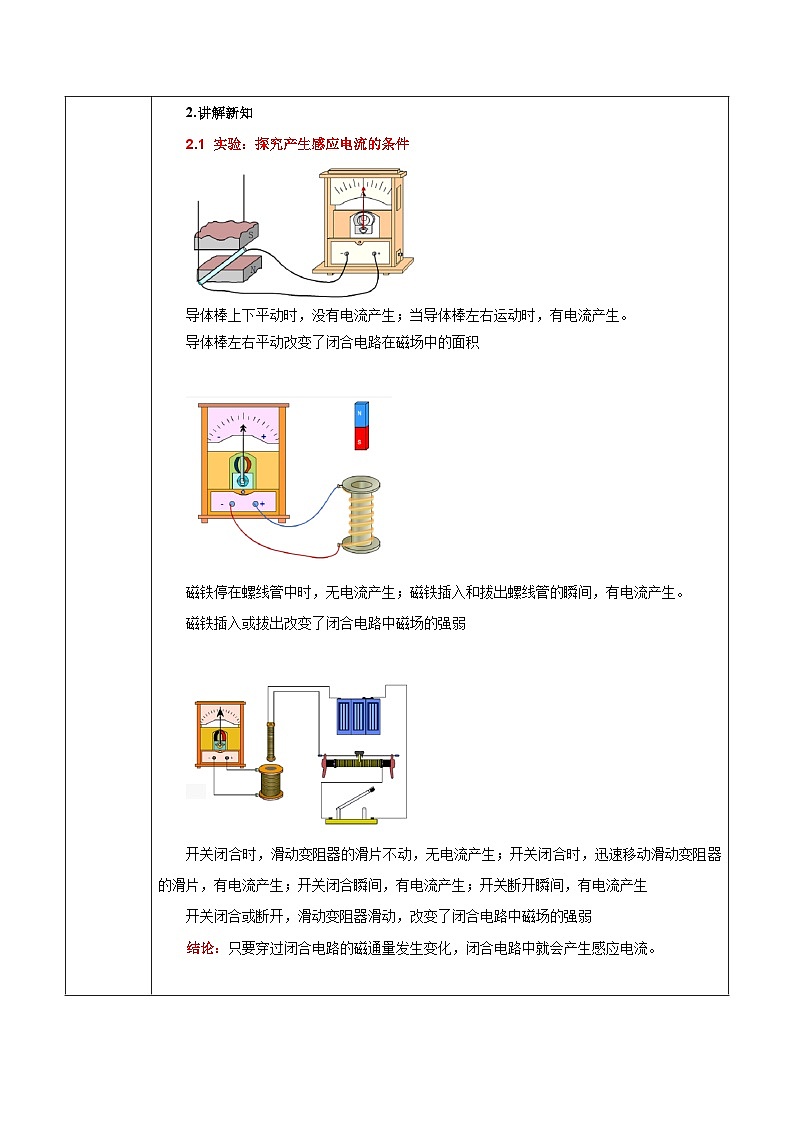 人教版（2019）高中物理必修三13.3《电磁感应现象及其应用》教案第2页