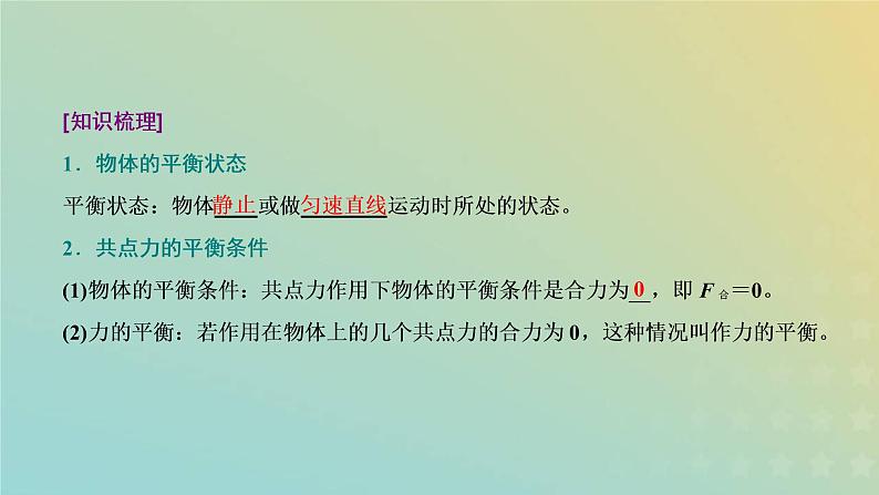 鲁科版高中物理必修第一册第4章力与平衡第3节共点力的平衡课件04