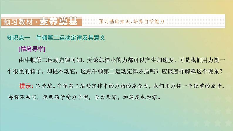 鲁科版高中物理必修第一册第5章牛顿运动定律第3节牛顿第二运动定律课件03